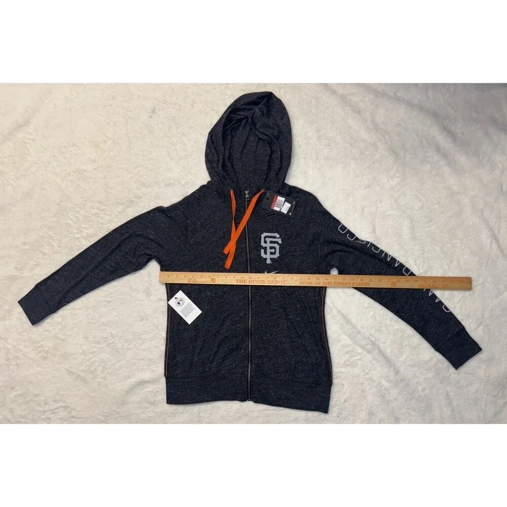 NWT NIKE San Francisco Giants Full Zip Hoodie Womens Large Lightweight MLB
